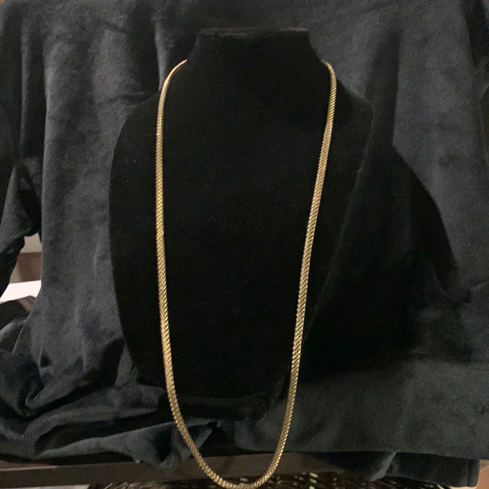 36” goldtone necklace.
